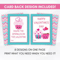 set of printable valentines cards for kids
